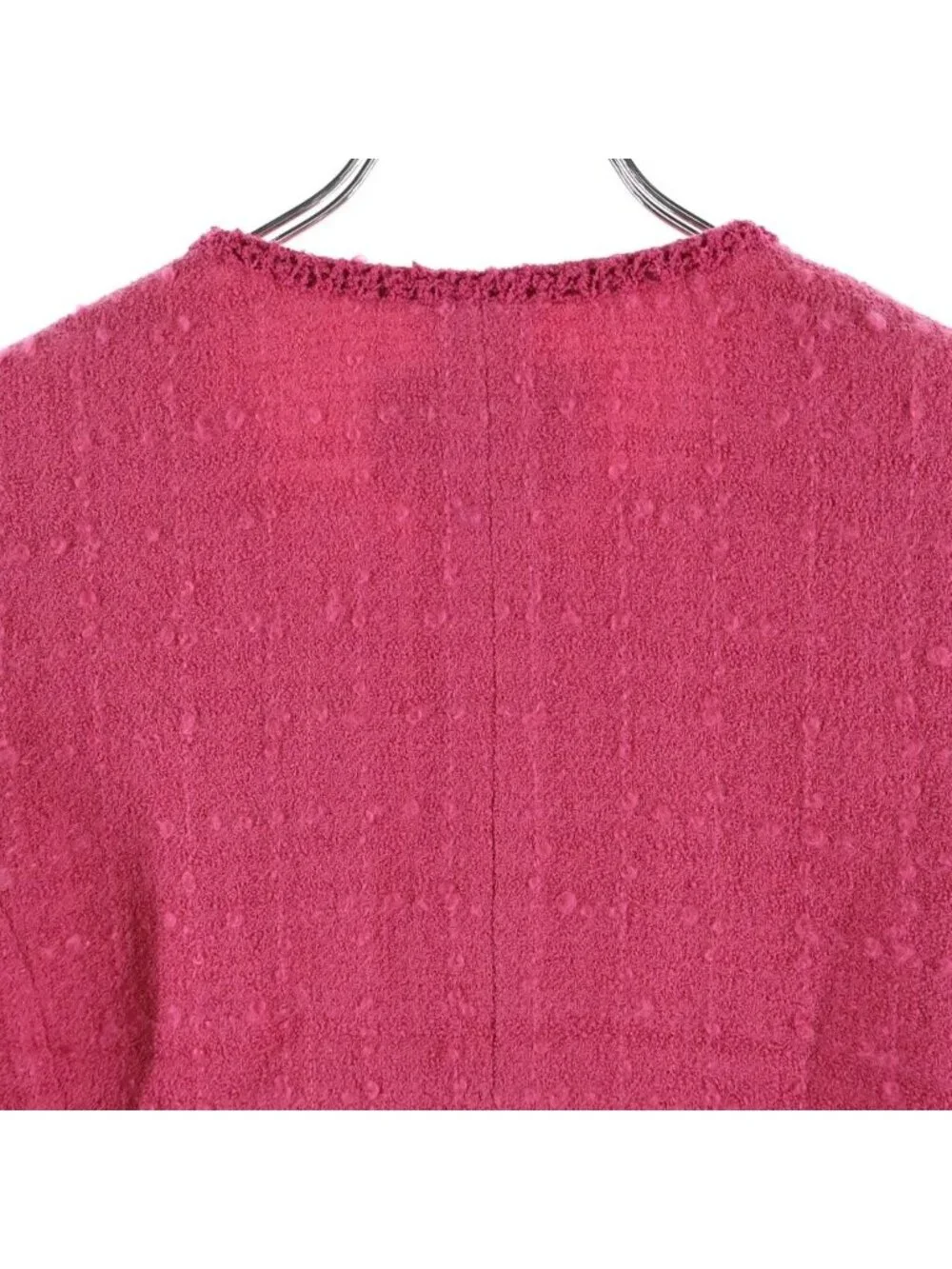Chanel Coco Buttons Collarless Jacket Pink 38